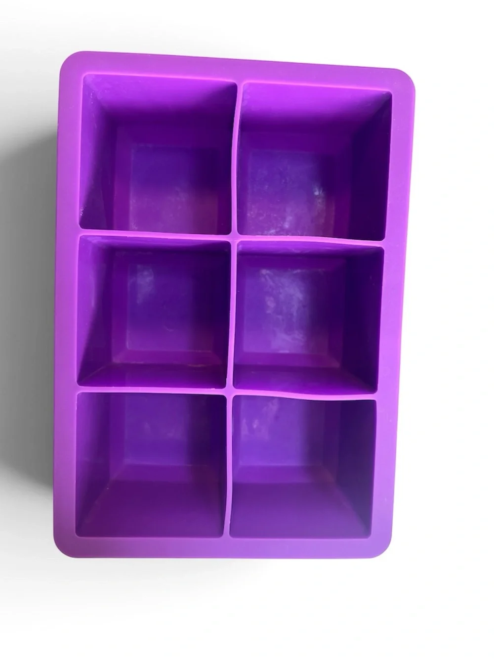 Three Silicone Ice Cube Molds Set (Whiskey & Water Bottle) Navy & Purple.